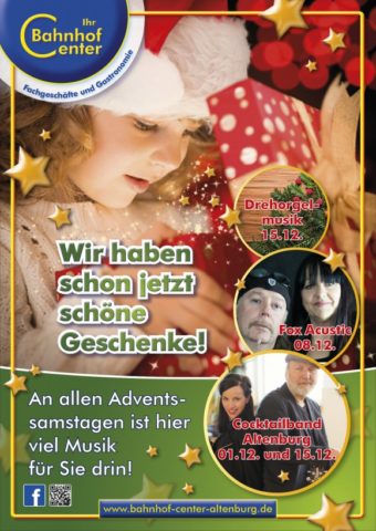 An den Adventsamstagen erwarten euch musikalische Highlights