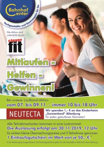 Mitlaufen – Helfen – Gewinnen! Unsere Laufbandaktion vom 07.-09. November 2019