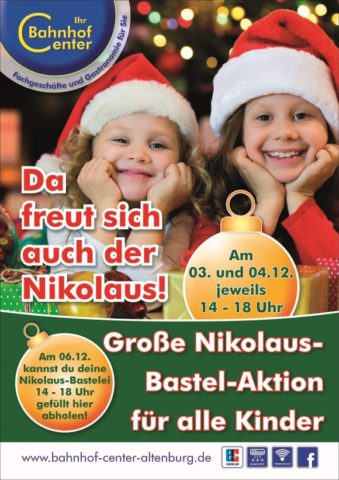 Große Nikolausbastelaktion vom 3. bis 6. Dezember 2019
