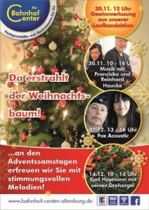 Musikalische Unterhaltungen an den Adventsamstagen